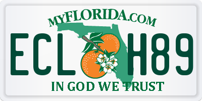 FL license plate ECLH89