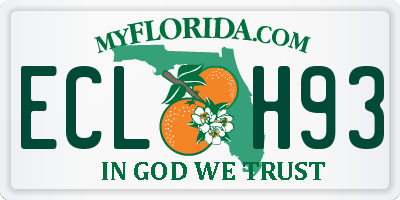 FL license plate ECLH93