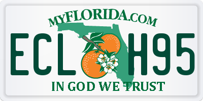 FL license plate ECLH95