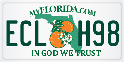FL license plate ECLH98
