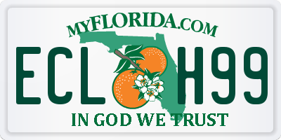 FL license plate ECLH99