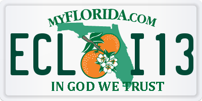 FL license plate ECLI13