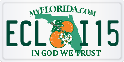 FL license plate ECLI15