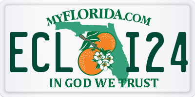 FL license plate ECLI24