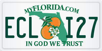 FL license plate ECLI27
