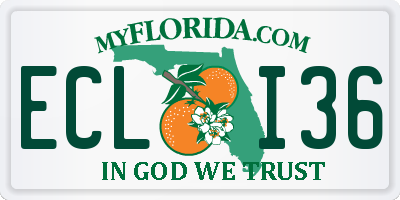 FL license plate ECLI36