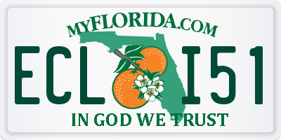 FL license plate ECLI51
