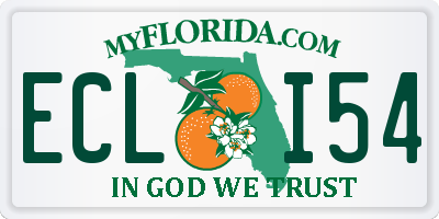 FL license plate ECLI54
