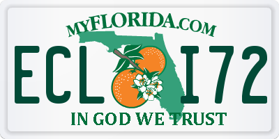 FL license plate ECLI72