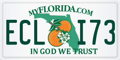 FL license plate ECLI73