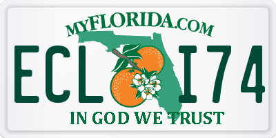 FL license plate ECLI74