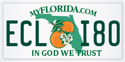 FL license plate ECLI80