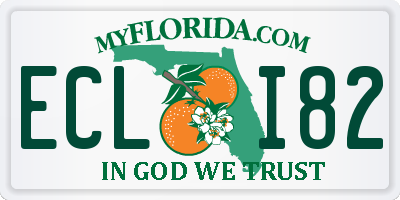 FL license plate ECLI82