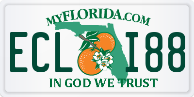 FL license plate ECLI88