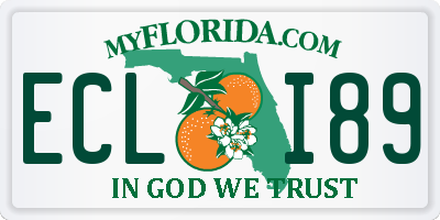 FL license plate ECLI89