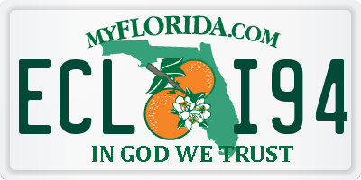 FL license plate ECLI94