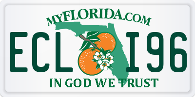 FL license plate ECLI96