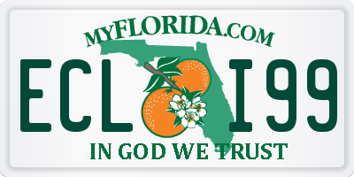 FL license plate ECLI99