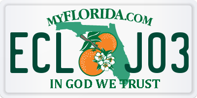 FL license plate ECLJ03