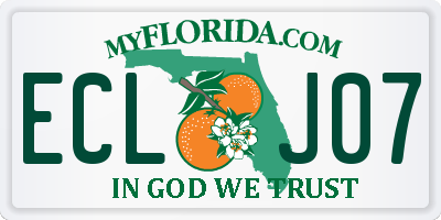 FL license plate ECLJ07