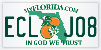 FL license plate ECLJ08
