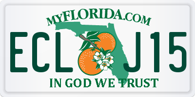 FL license plate ECLJ15