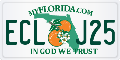 FL license plate ECLJ25