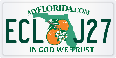FL license plate ECLJ27