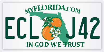 FL license plate ECLJ42