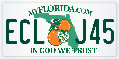 FL license plate ECLJ45