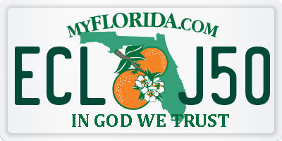 FL license plate ECLJ50