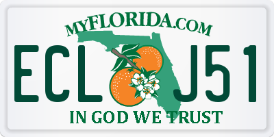 FL license plate ECLJ51