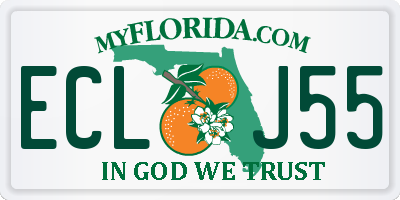 FL license plate ECLJ55