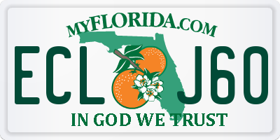FL license plate ECLJ60