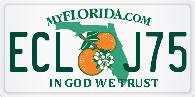 FL license plate ECLJ75