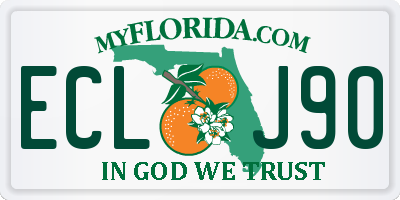 FL license plate ECLJ90