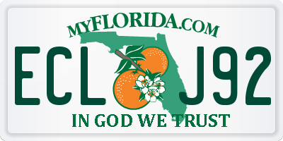 FL license plate ECLJ92