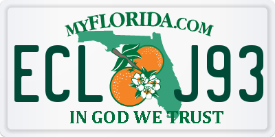 FL license plate ECLJ93