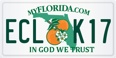 FL license plate ECLK17