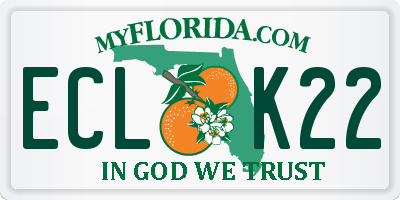 FL license plate ECLK22
