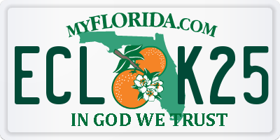 FL license plate ECLK25