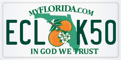 FL license plate ECLK50