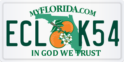 FL license plate ECLK54