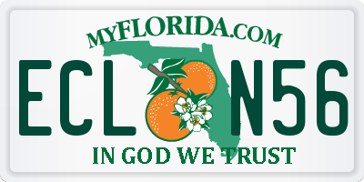 FL license plate ECLN56