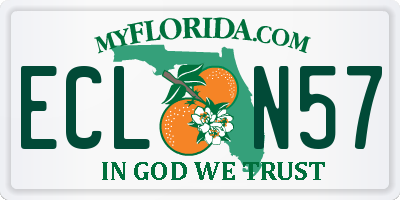 FL license plate ECLN57
