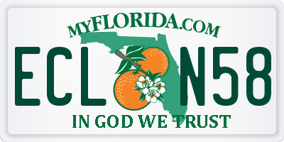FL license plate ECLN58