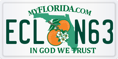 FL license plate ECLN63