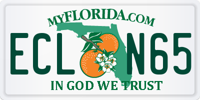FL license plate ECLN65