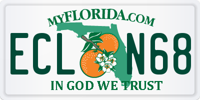 FL license plate ECLN68
