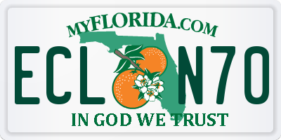 FL license plate ECLN70